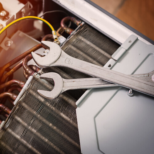 a variety of air conditioner maintenance tools