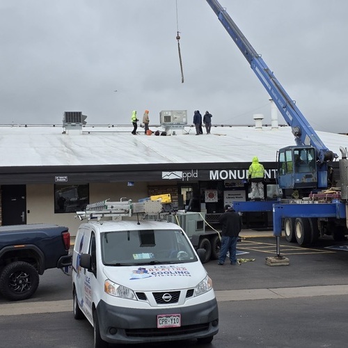 technicians providing commercial HVAC services