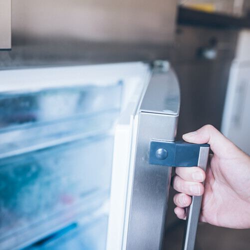 opening a refrigerator