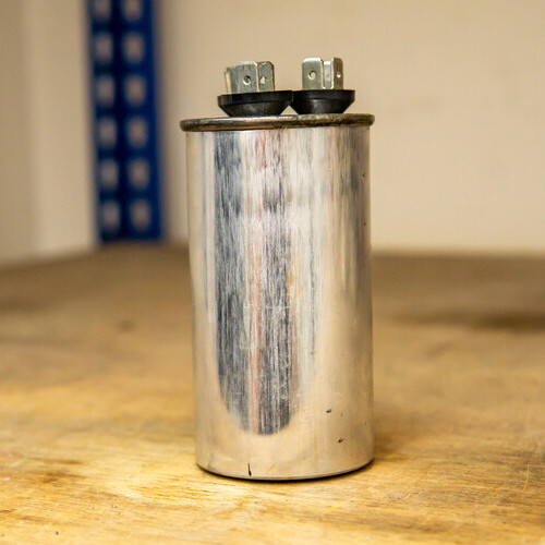 a heater capacitor on a table